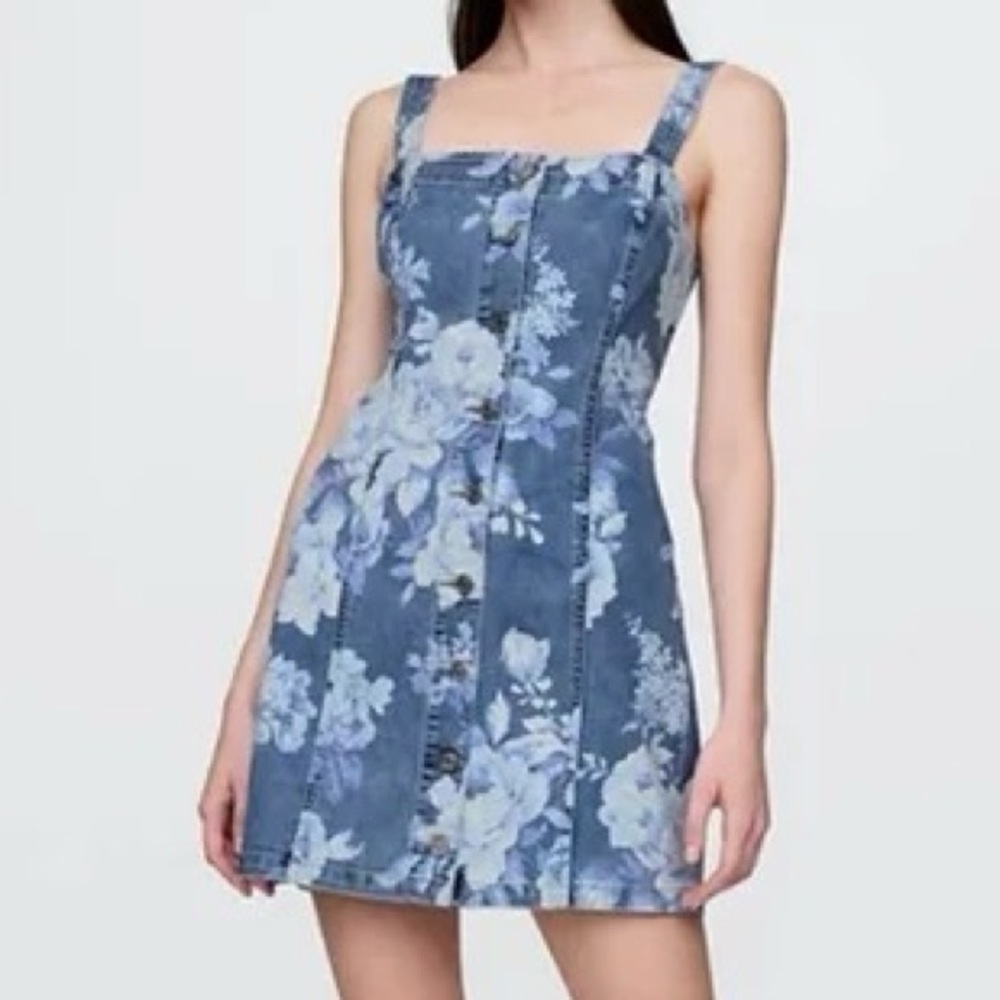 GAP Denim Floral Mini Dress